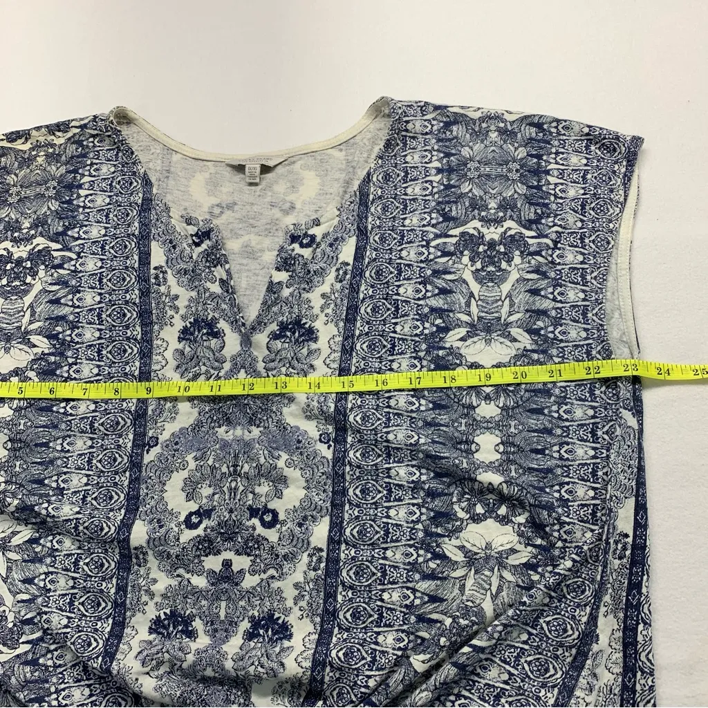 Lucky Brand Blue Sleeveless Tie Front Blouse - Image 8