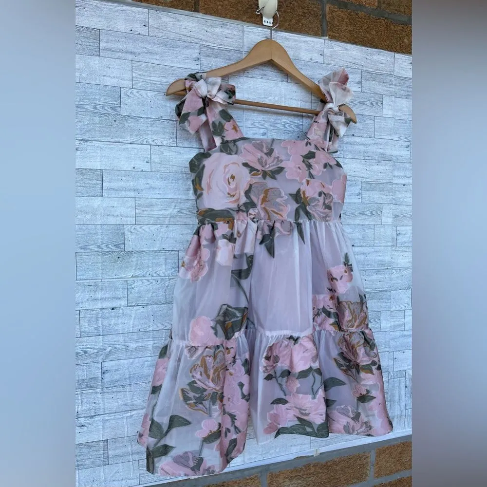 Sister Jane Likely Lady Floral Mini Dress XS Pink - Image 4