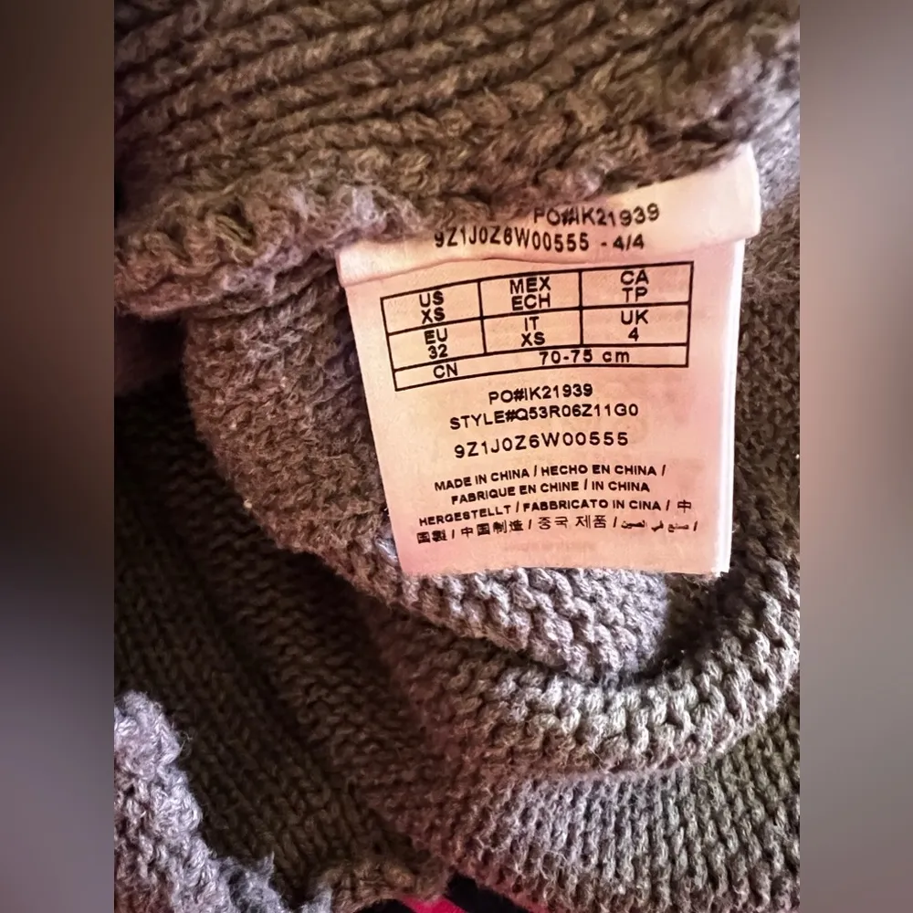 Guess Est 1981 Reg Gray knit sweater turtleneck zip up neck cute warm knit XS - Image 15