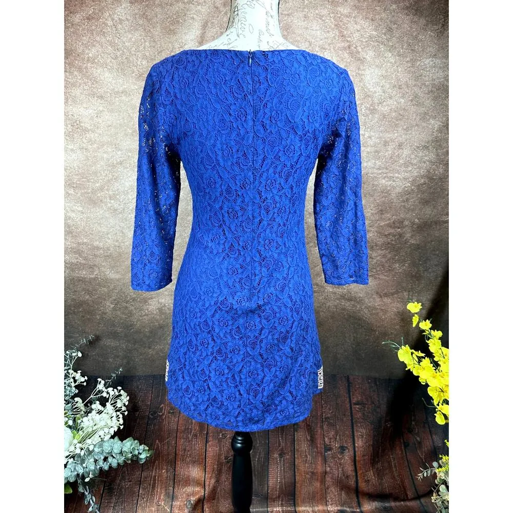 Flying Tomato Embroidered Bodice Dress-Navy Blue M - Image 7