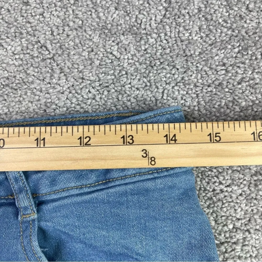 Bagatelle Jeans Women's 29 Blue Cropped Wide Leg High Rise Light Denim Stretch - Image 7