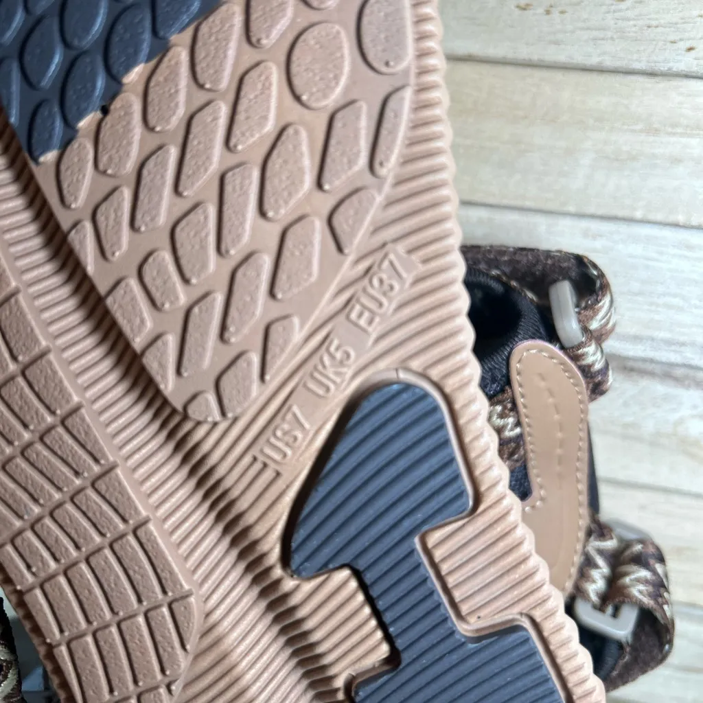 Kuailu Women's Arch Support Orthotic Athletic Sandals Tan Size 7 - Image 5