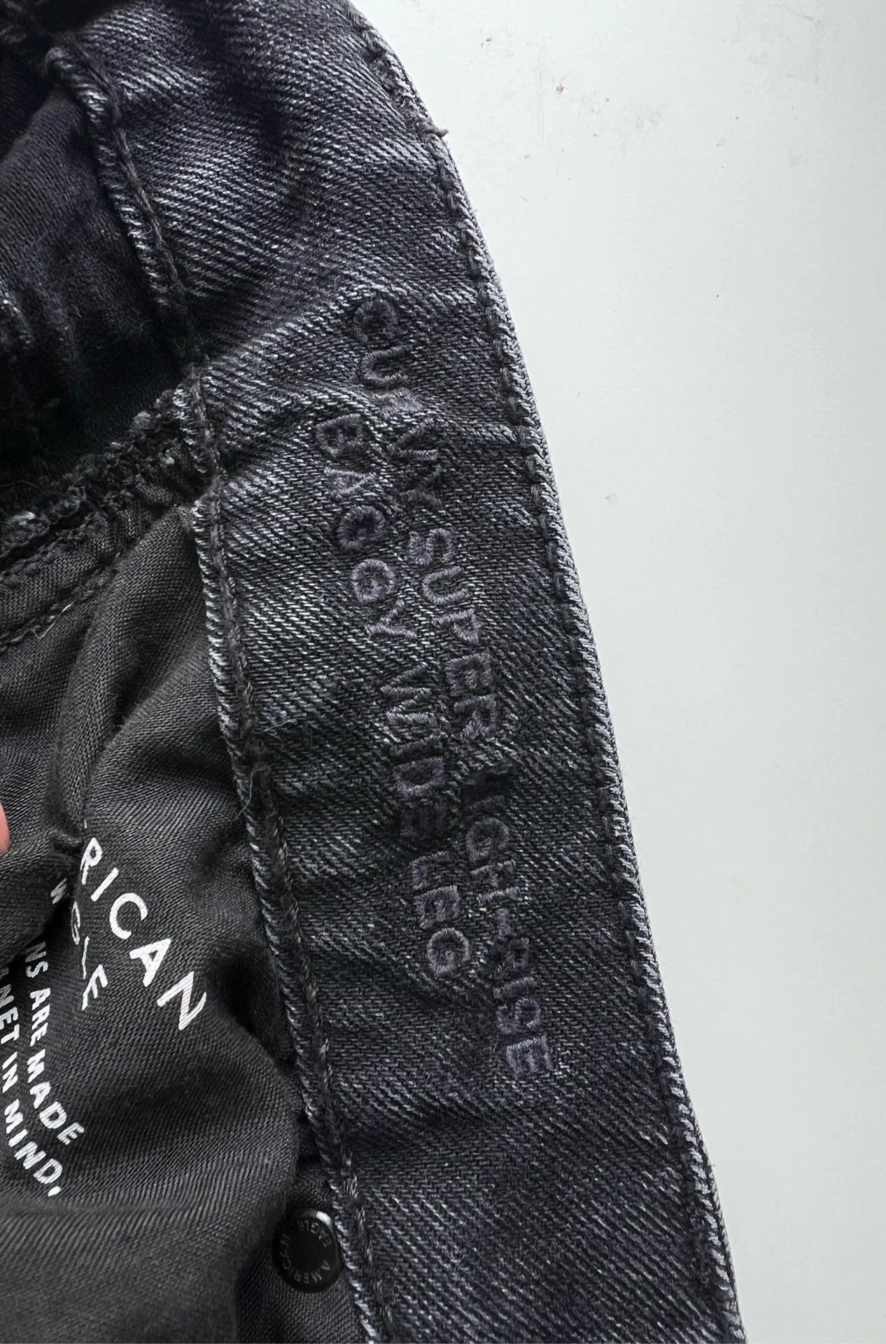 Black American Eagle Wide-Leg Jeans - Image 6