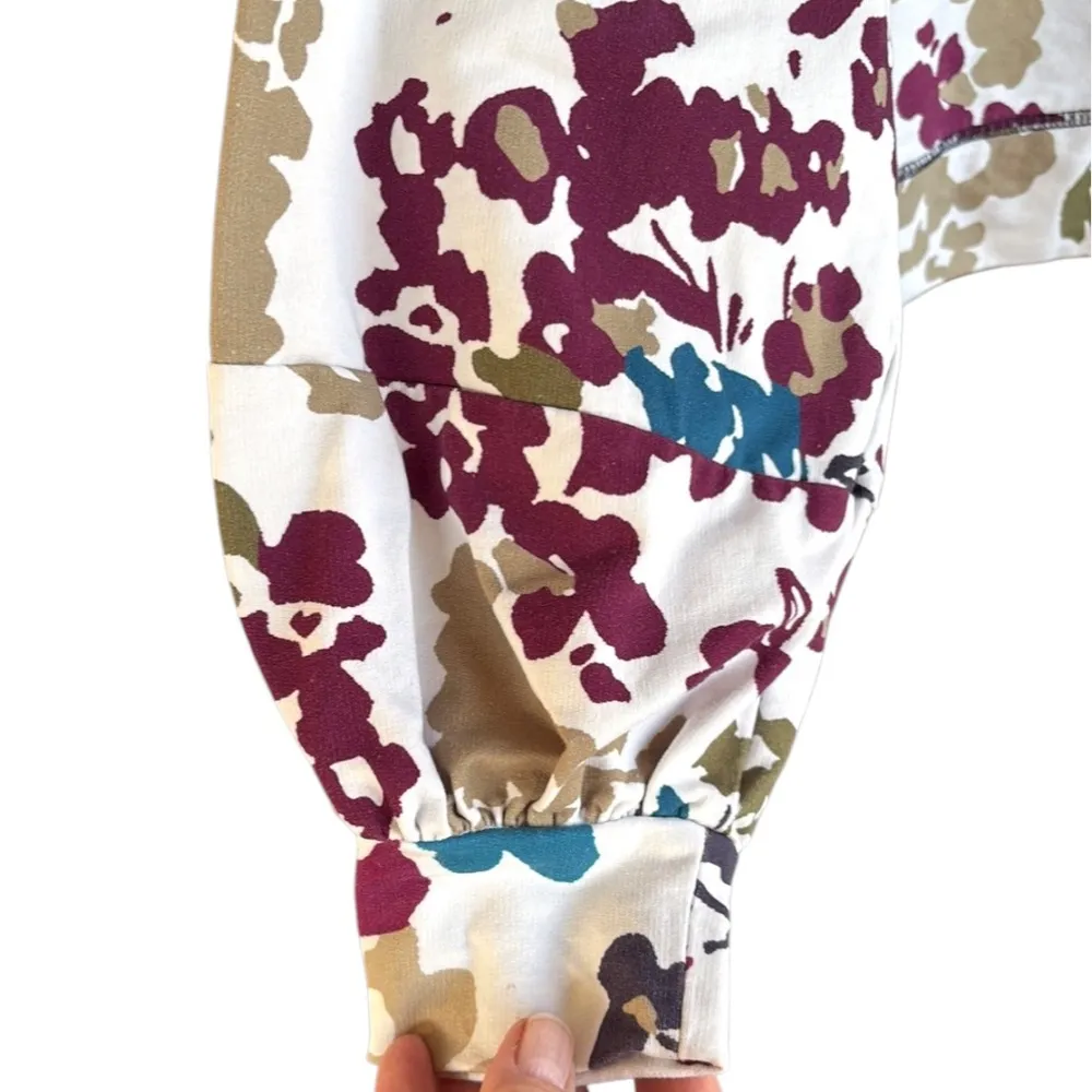 Anthropologie Maeve Puffed Sleeve Floral Sweatshirt Size Generous XS - Image 7