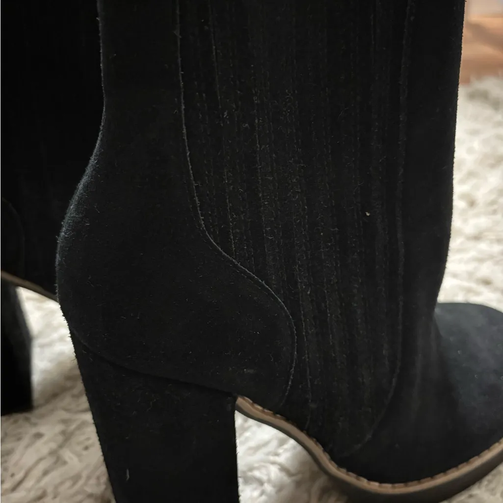 Steve Madden Black Platform Heeled Boots Size 7.5 - Image 7