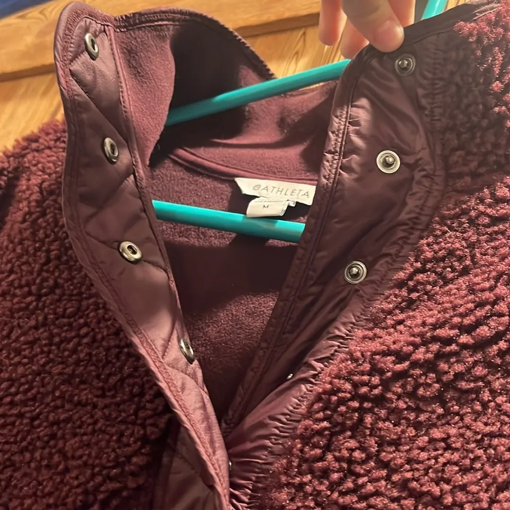 NWOT  Cozy Sherpa Snap Sweatshirt Pullover - Image 6