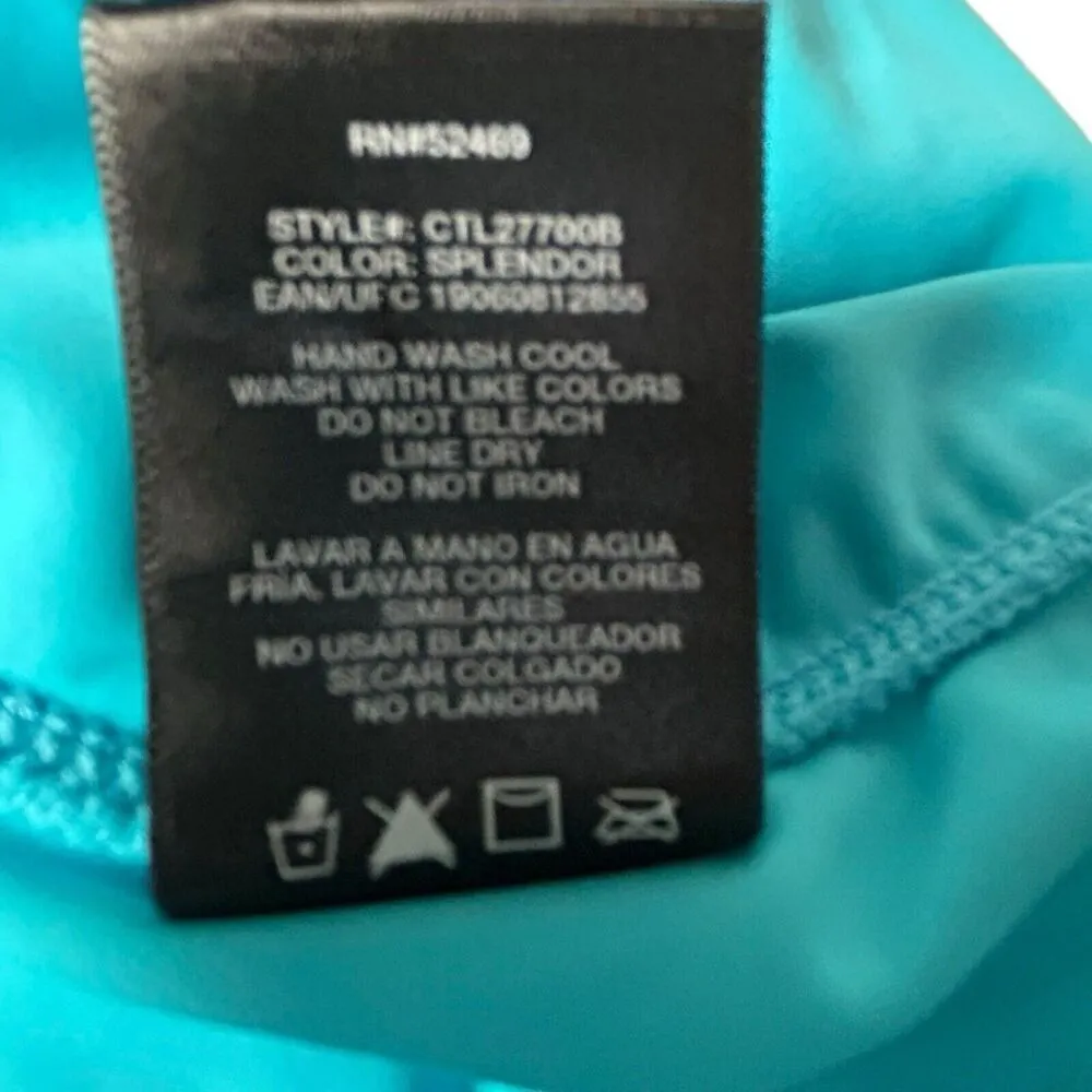 Catalina Swim Skirt Turquoise Blue Ruched Sides Modest Bikini Bottom Size XL - Image 9