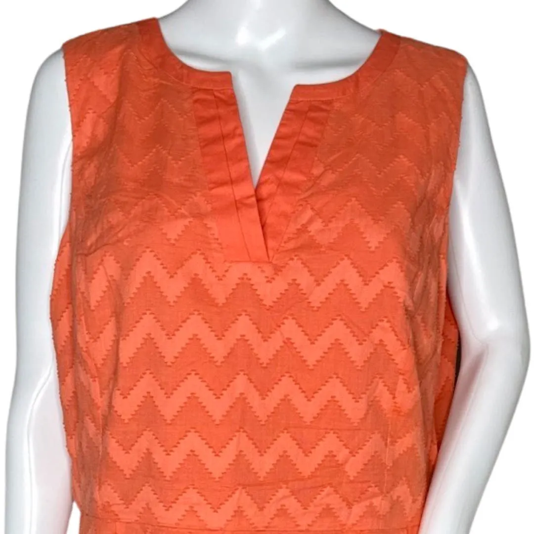 Tommy Hilfiger Dress Womens‎ 18 Orange Sheath Dress Chevron Party Office Preppy - Image 5