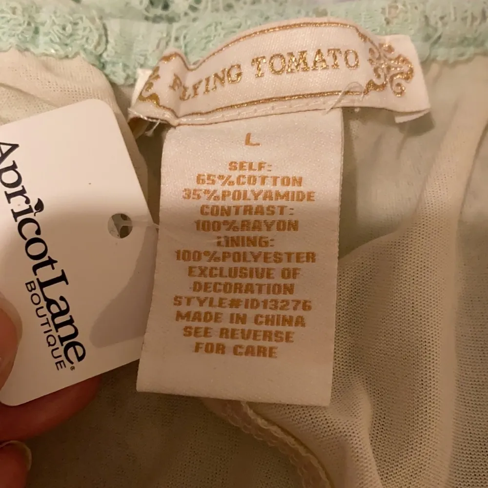 NWT Flying Tomato lace crochet boho maxi dress, size large - Image 10