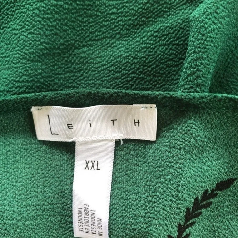 Leith Tank Top Green Floral Asymmetrical Hem Camisole XXL Garden Dressy Party - Image 14