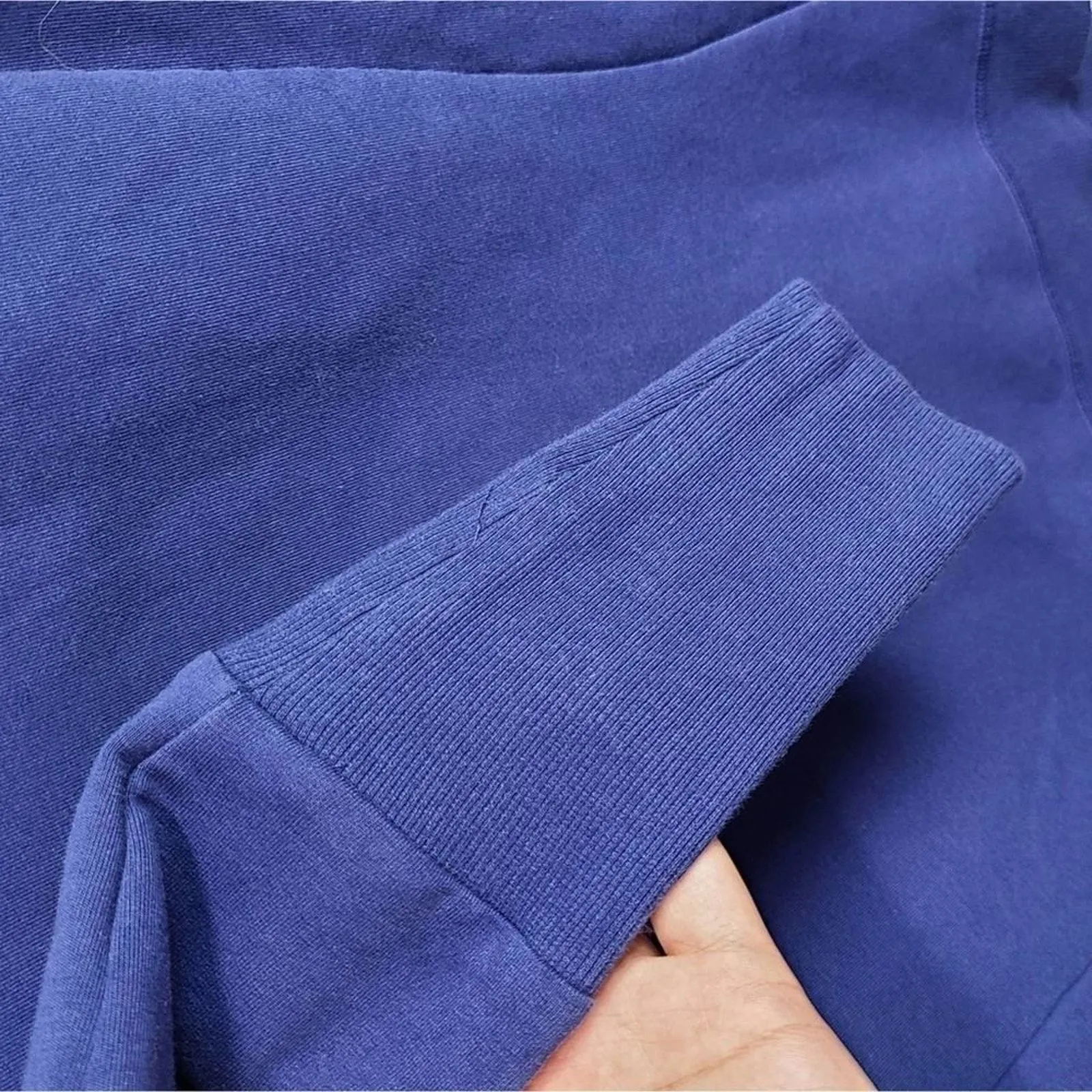 Lucy Blue Boat Neck Sweater Size Extra Small Pullover Style Blue - Image 4