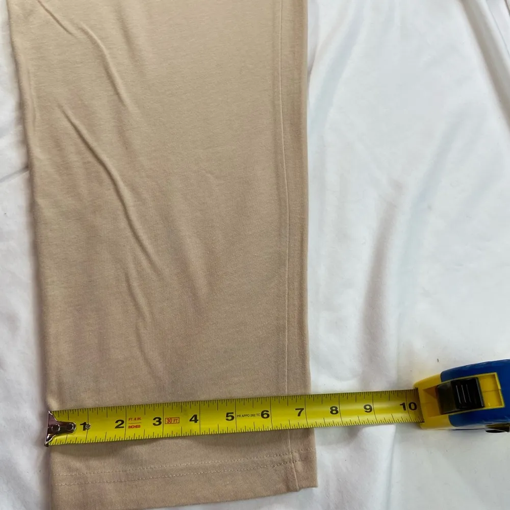 Elisabeth Liz Claiborne relaxed pants, cotton elastic waist, Vintage, size 10 12 Tan - Image 6