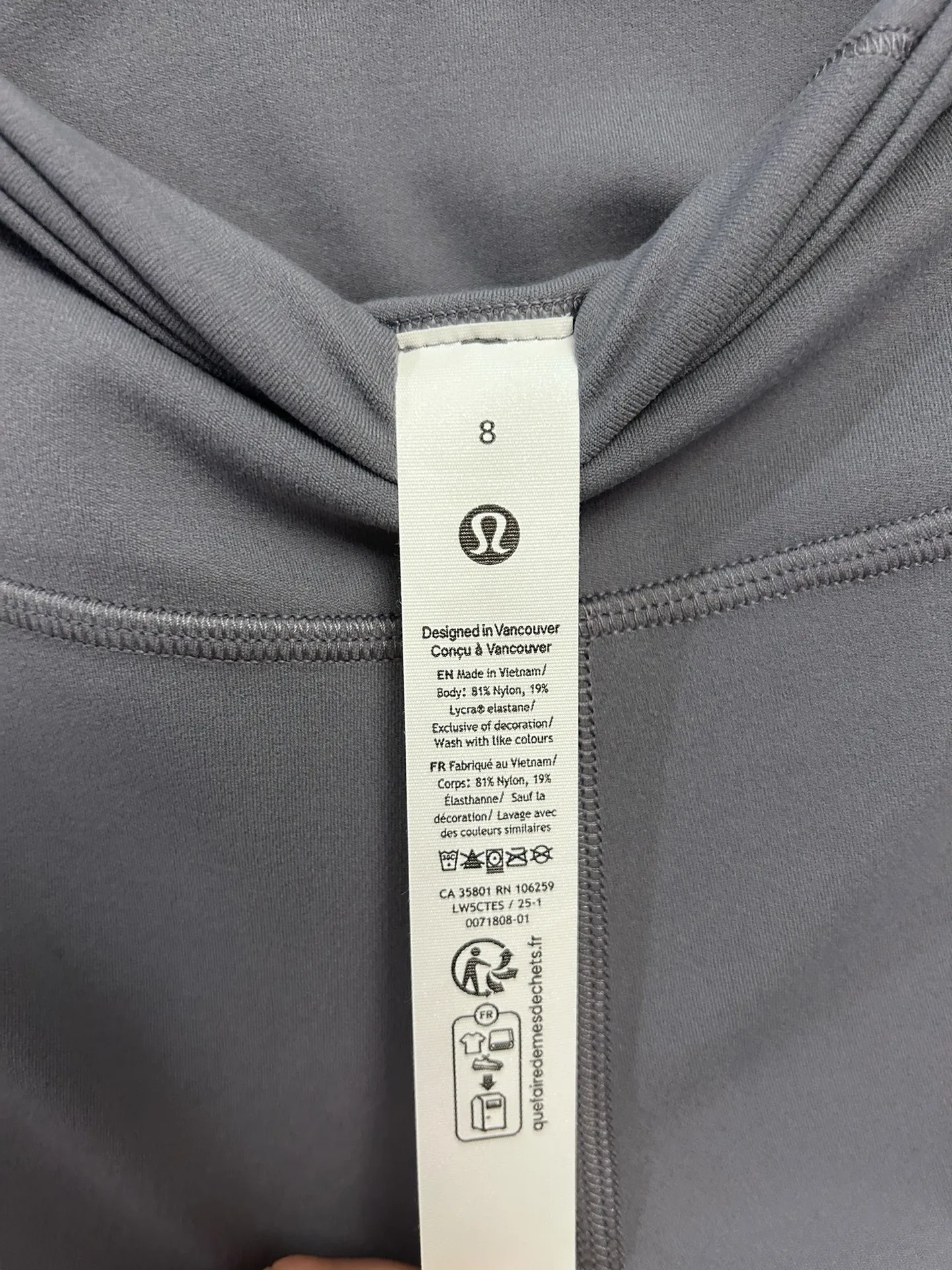 NWT Lululemon Leggings Align HR Pant 28" Solar Grey NWT Size 8 Rare Sold Out New - Image 4