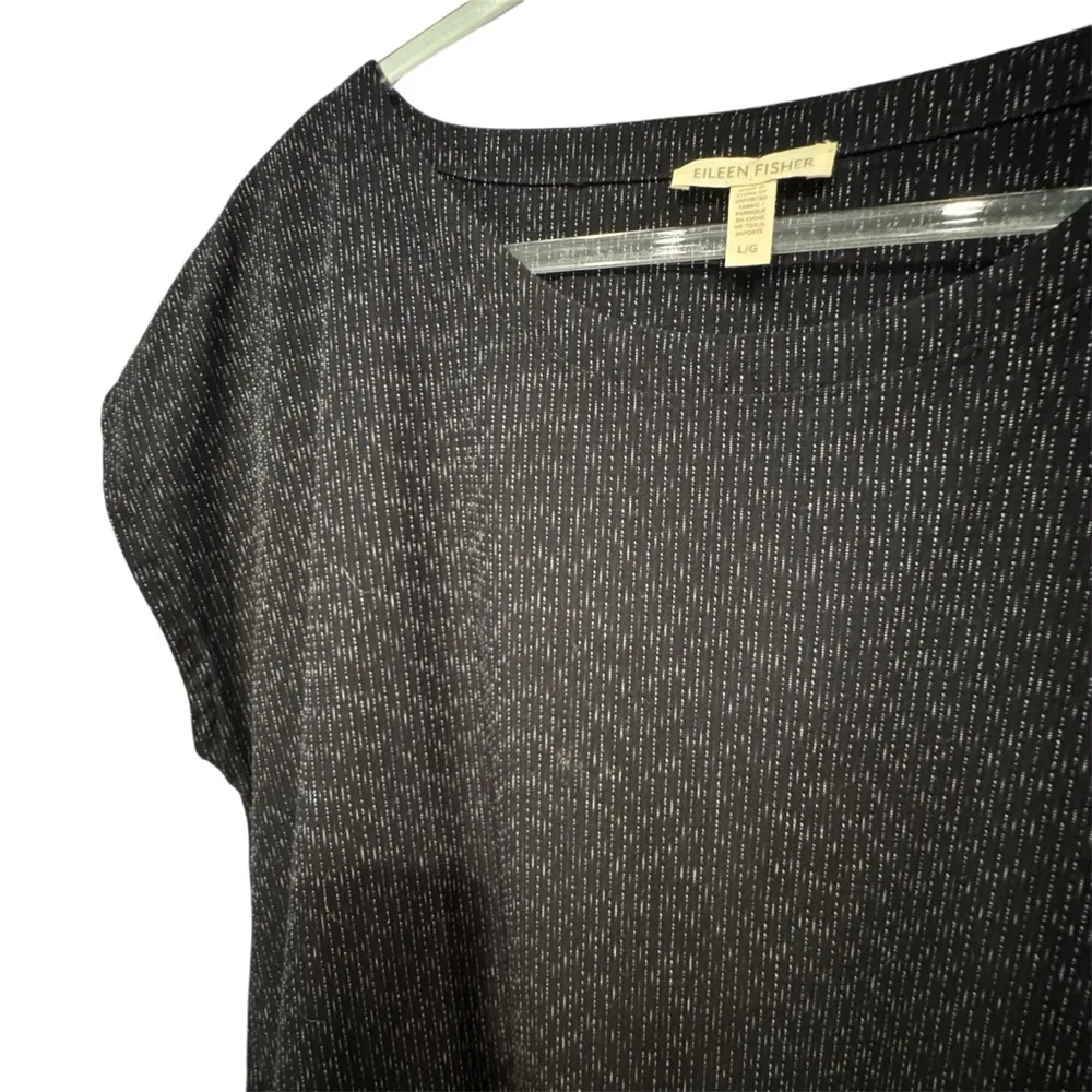 Eileen Fisher 100% Organic Cotton Oversized Lagenlook Dress w/Pockets Size L - Image 4