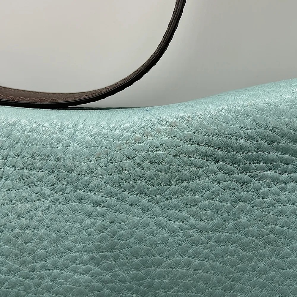 Coach Eggshell Light Blue Pebbled Leather Hobo Bag Purse 🌸🌸 - Image 10