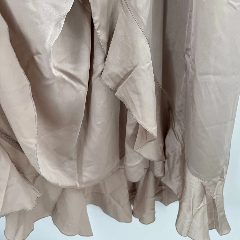 Show Me Your Mumu Dress Extra Small Samantha Ruffle NWT Show Me The Ring Satin - Image 14