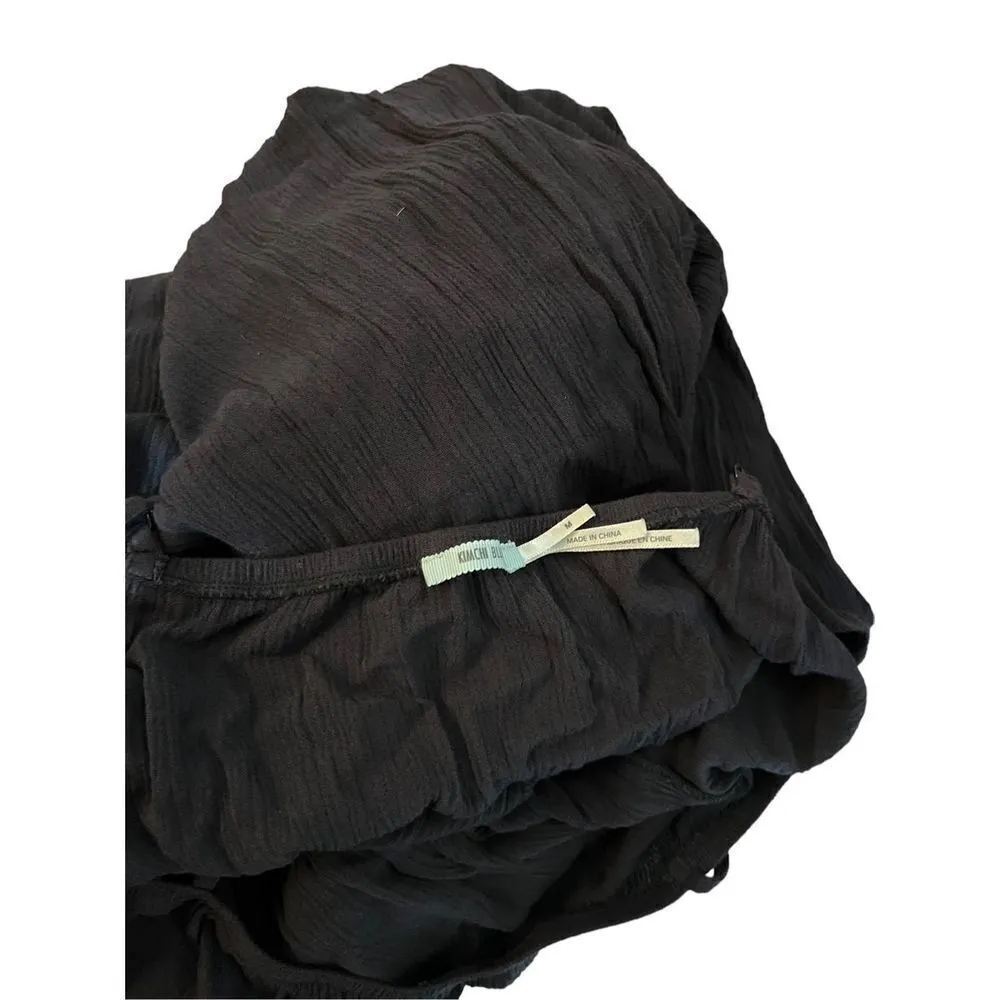 Kimchi‎ Blue Urban Outfitters Black Frayed Cropped Jumpsuit Size M - Image 10