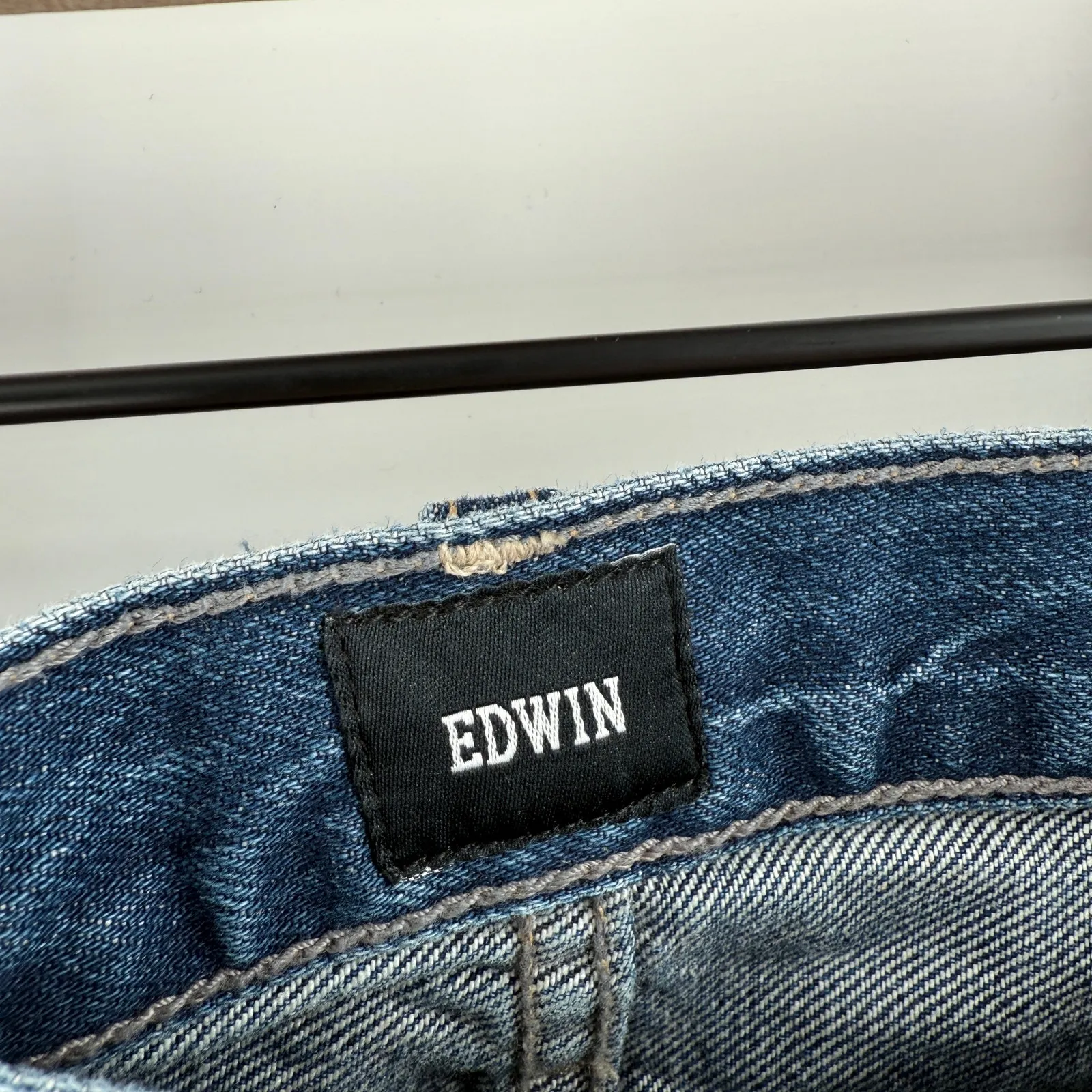 Edwin Jeans SZ 28 Kali Ankle Vintage Straight Denim 100% Organic Cotton Tie Dye Blue - Image 10