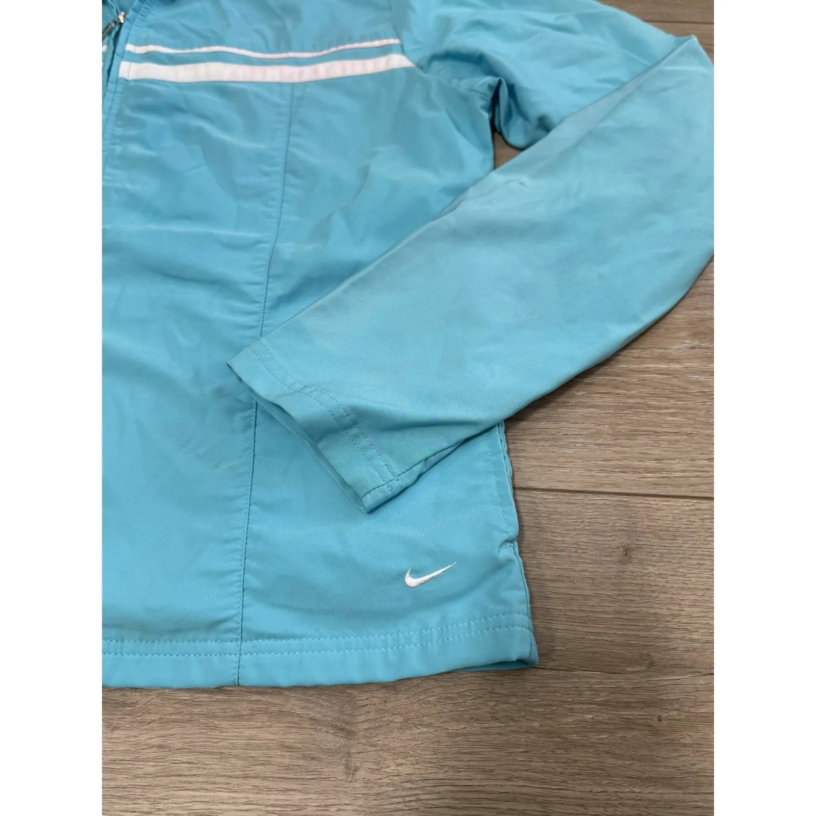 NIKE‎ Womens Y2k baby blue wind breaker track jacket size Large (12-14) - Image 2