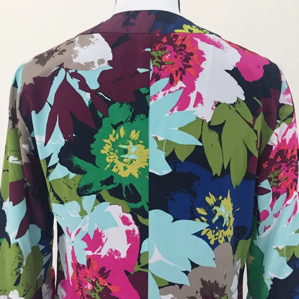 Trina Turk Bonita Dress Silk Floral Women's Size 2 - Image 8