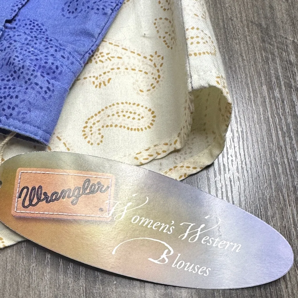 Vintage Wrangler Rancher Horse Paisley Pearl Botton Up Women’s Rodeo Shirt - Image 5