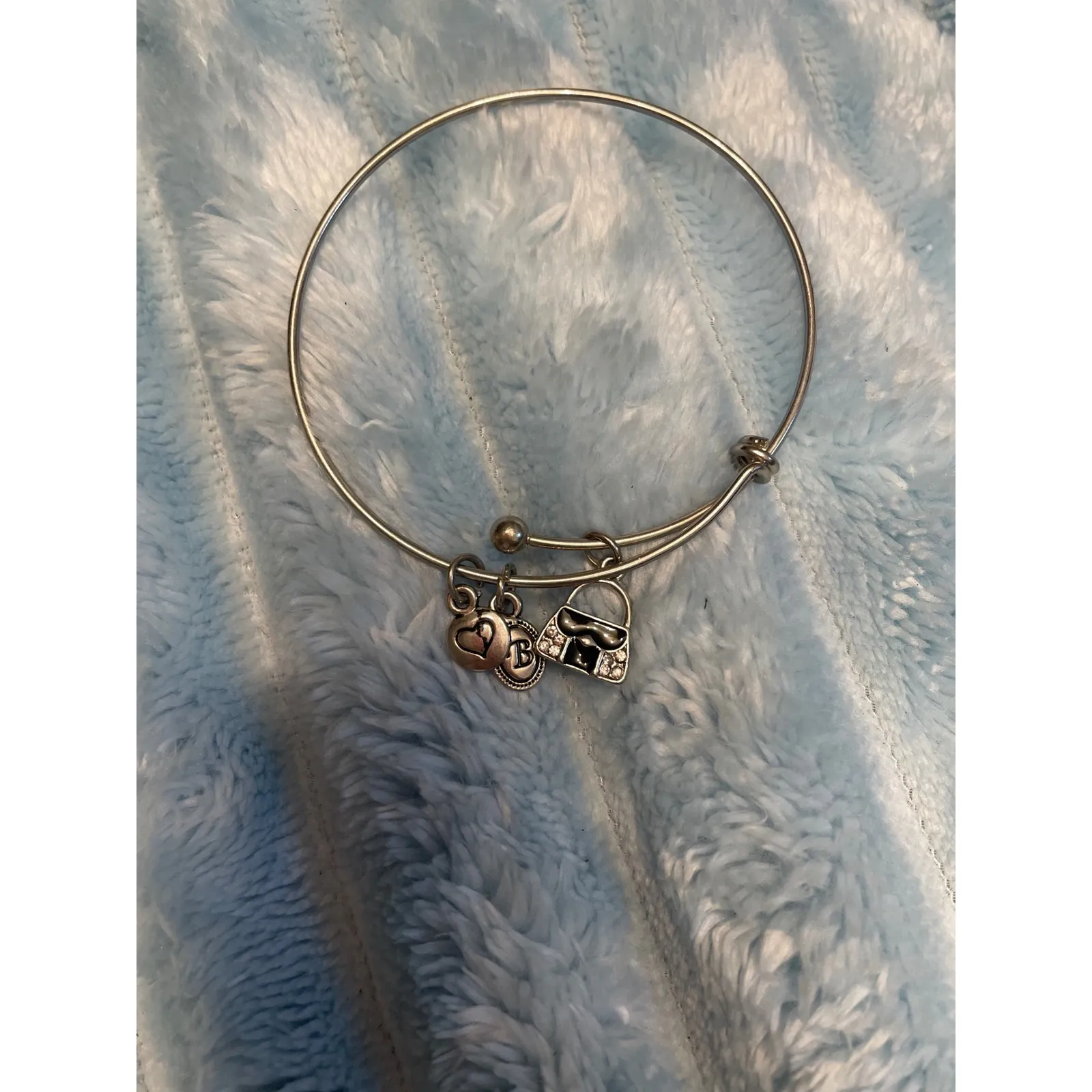 Brighton set  of 3 Charm Bracelets Lipstick High Heel Handbag Silver Tone - Image 9