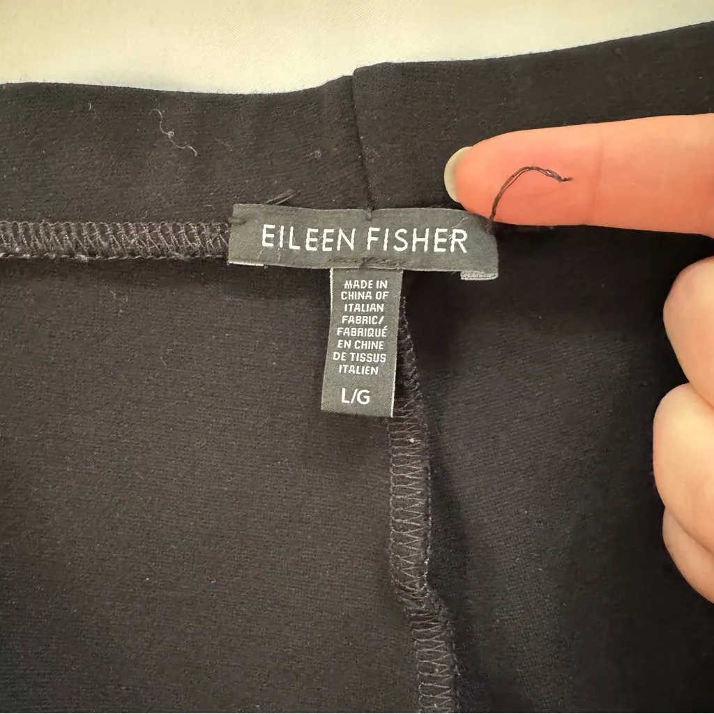 Eileen Fisher Pull On Ponte Knit Ankle Pant Office Career Size L Classic Stretch - Image 7