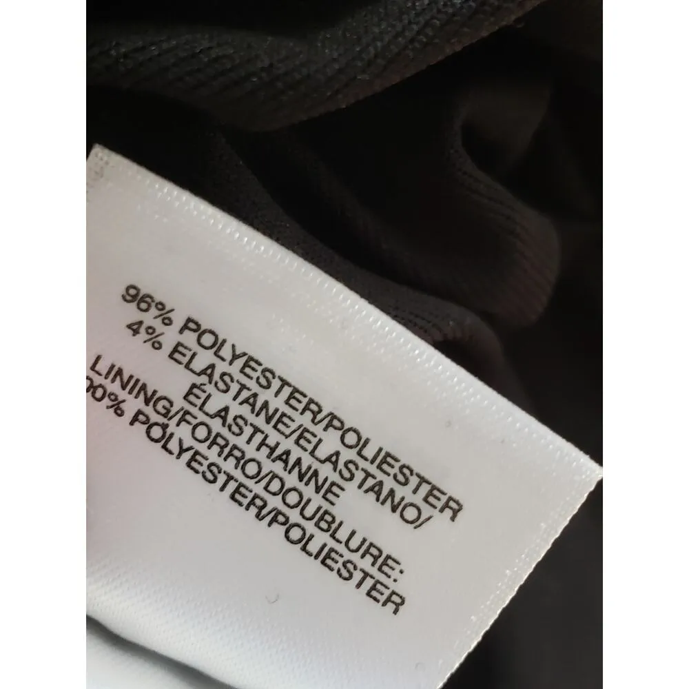 Nine West Sheath Dress Women Size 16 Black Ivory Geo Print Round Neck Sleeveless - Image 7