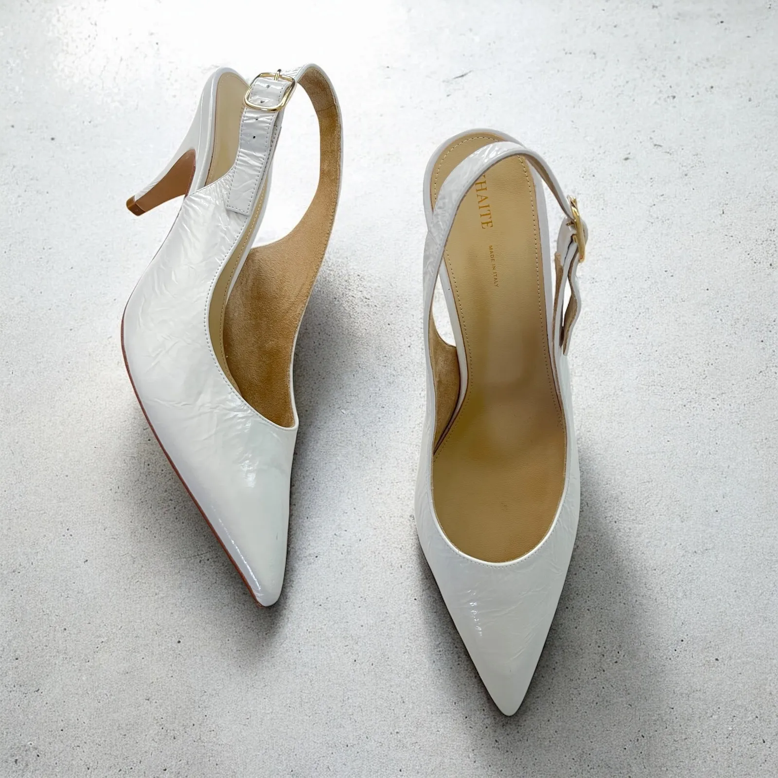 KHAITE River Slingback 75 Pump in‎ White Size 10 - Image 2