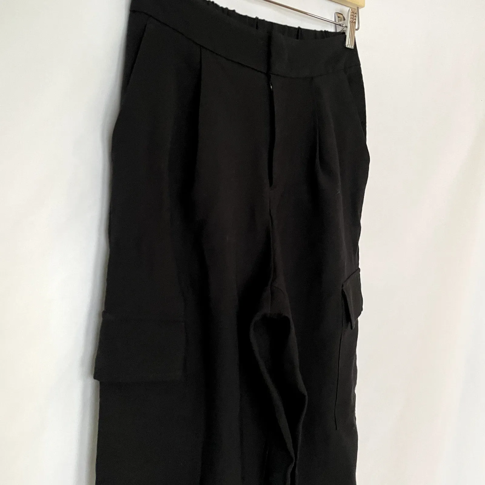 a new day cargo trousers joggers women's size 2 rayon pockets elastic waist - Image 2