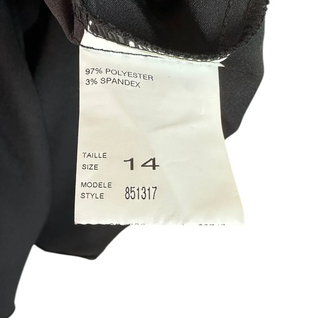 JS Collections Black Satin Long Skirt Size 14 Formal Maxi Evening - Image 5