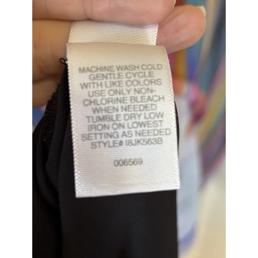 Bisou Bisou Women’s Black Rainbow Striped Asymmetrical Dress Size 6 Artsy - Image 6