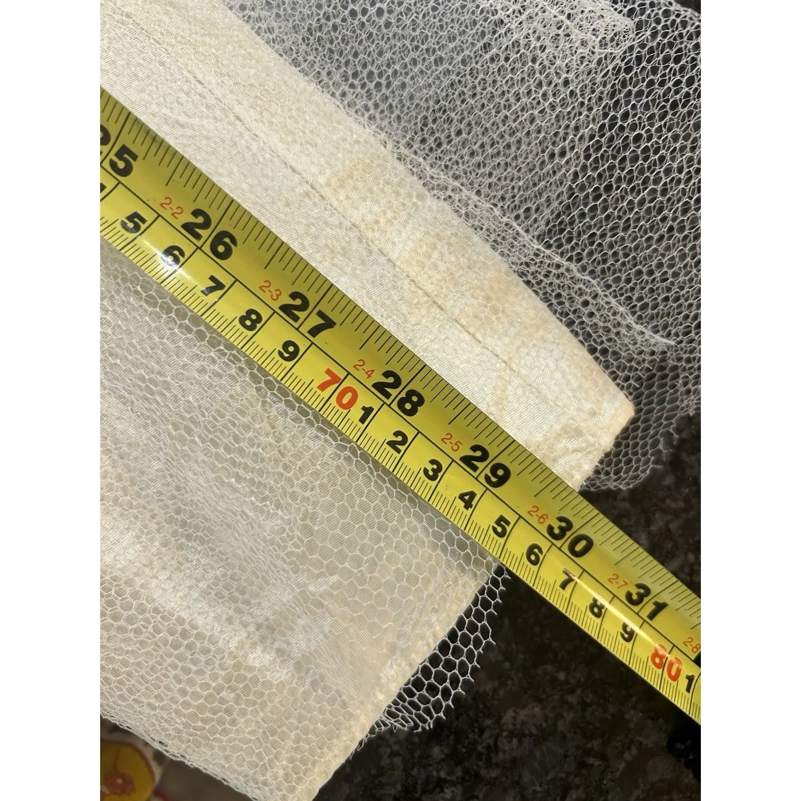 Vintage Ivory Net Petticoat Tulle Slip Full Tiered Crinoline Size Small Midi - Image 6