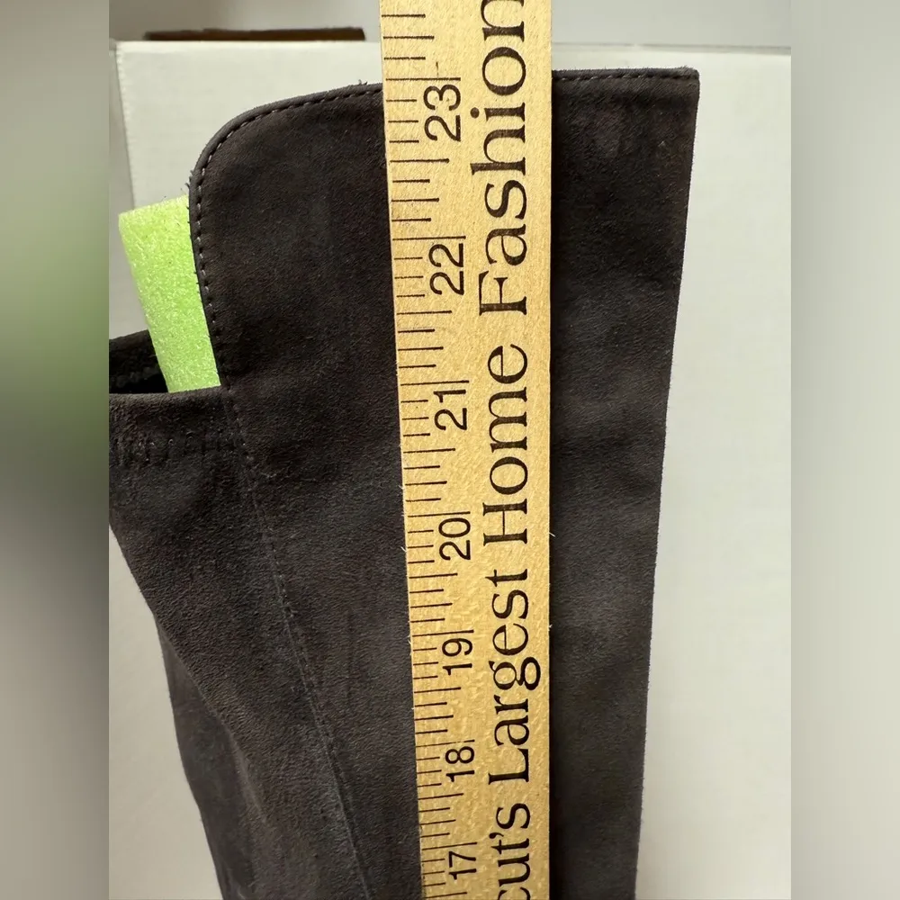 Stuart Weitzman AllJill Anthracite Suede Over the Knee Boot -8M - Image 4
