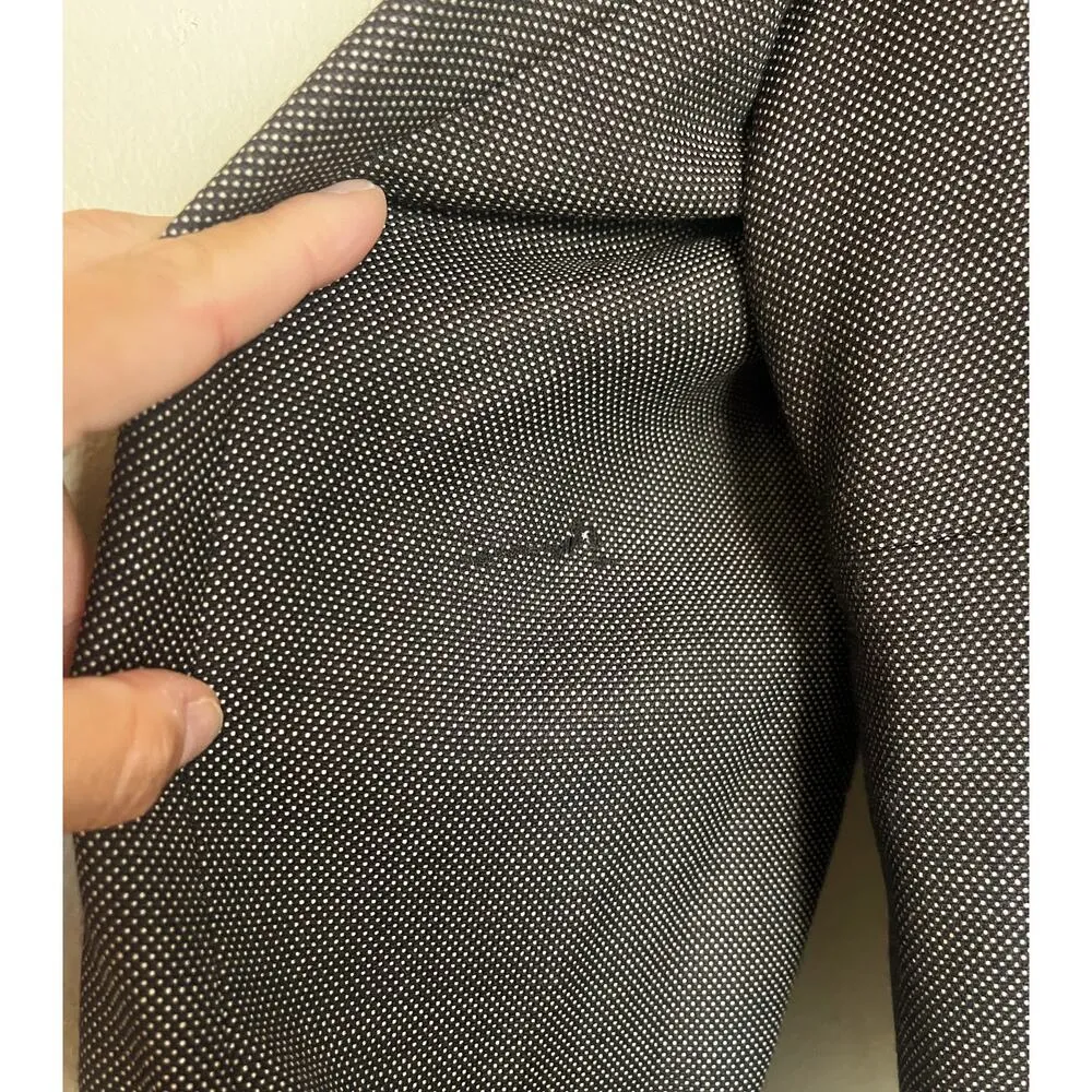 ESCADA Blazer Jacket Single Breasted Wool Career Slim Tailored 46 EUC Brown Size 4 - Image 5