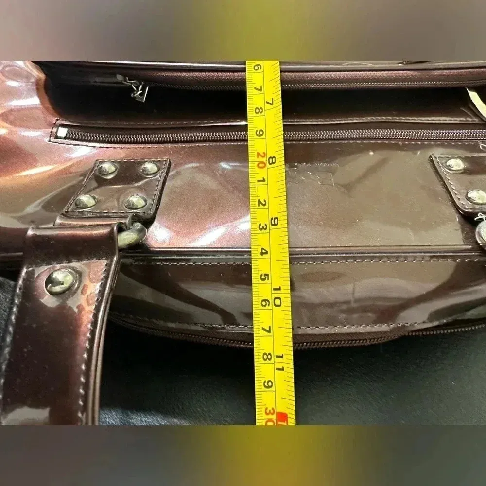 Beijo brown bronze large tote with multiple pockets - Image 8