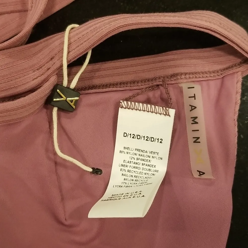 💕VITAMIN A💕 Rose Rib Bikini Set Moss Top (12 D) + Carmen Bottom (10 Large) NWT - Image 13