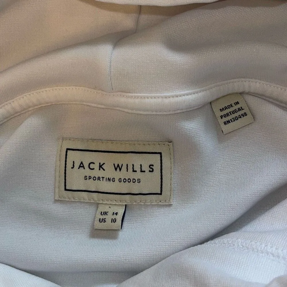 Jack Wills Sporting Goods Cropped White Hoodie Size 10 Women’s - Image 3
