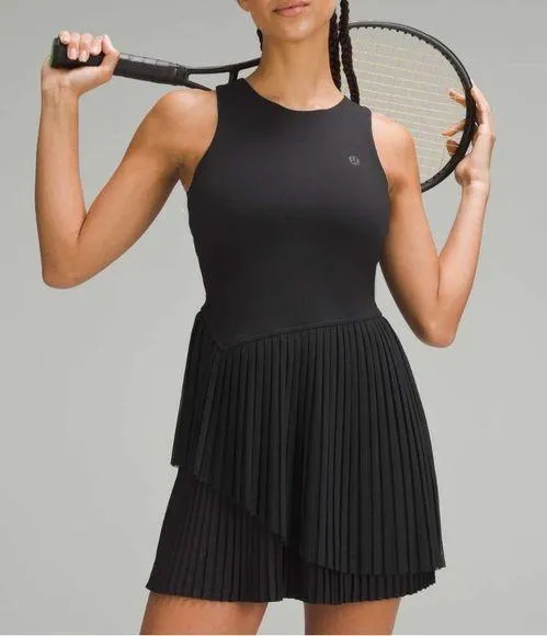 lululemon tennis dress Court Crush in Pale Raspberry this tennis dress Lululemon Scoop-Neck Pleated Tennis Dress