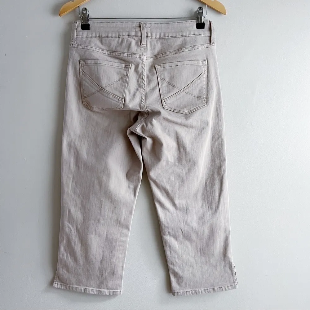 NYDJ‎ Mid-Rise Crop Jeans Pants in Cream, Size 2 (28x20) - Image 7