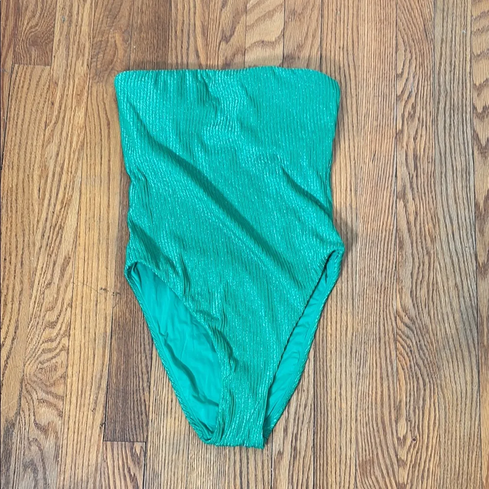 Andie Kauai One Piece Swimsuit Emerald Green Sparkle Size‎ M NWT - Image 2