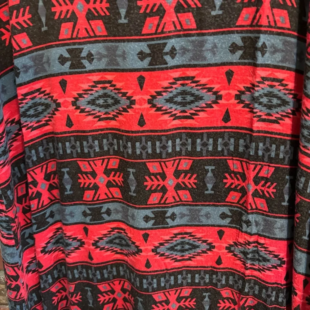 Womens vintage southwestern boho hippie western maxi skirt red 2X - Image 2