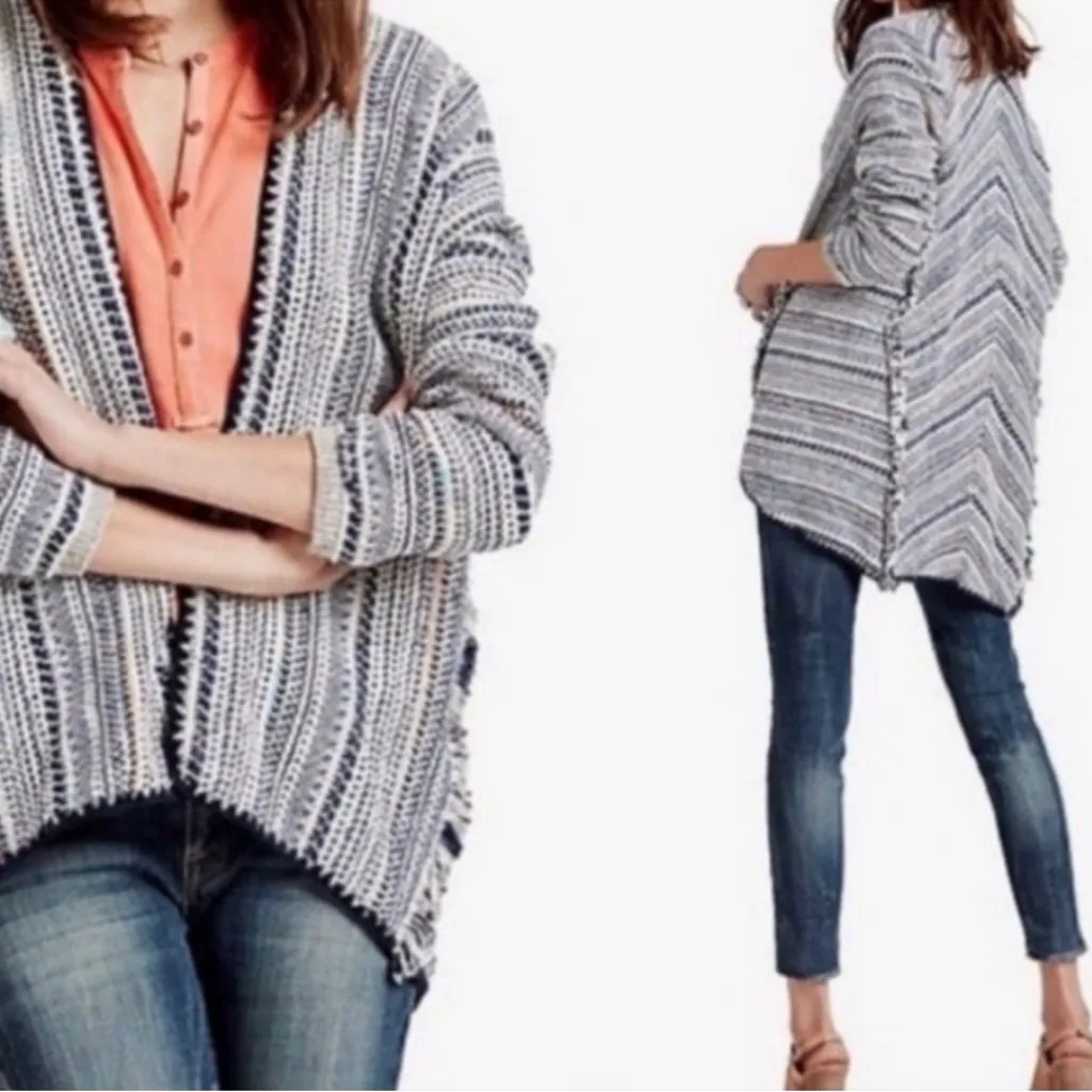 Lucky Brand Bohemian Cardigan Sweater with Fringe Details - Image 2