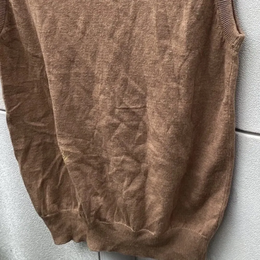 Vintage Apokolypse Acrylic Women’s Brown Acrylic Sz Medium Vest Made in USA - Image 10