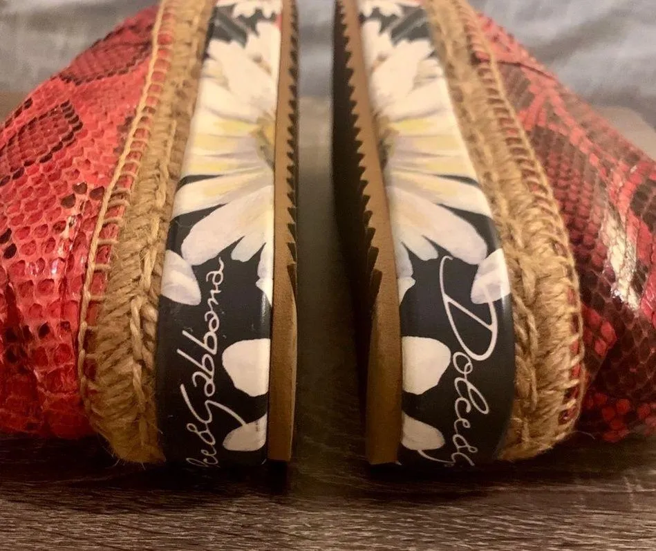 Dolce & Gabbana | Red Snake Platform Espadrilles - Image 8