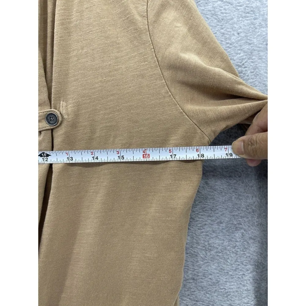 Pendleton Women’s Open Front Cardigan Cross Design Solid Brown Size Small - Image 9