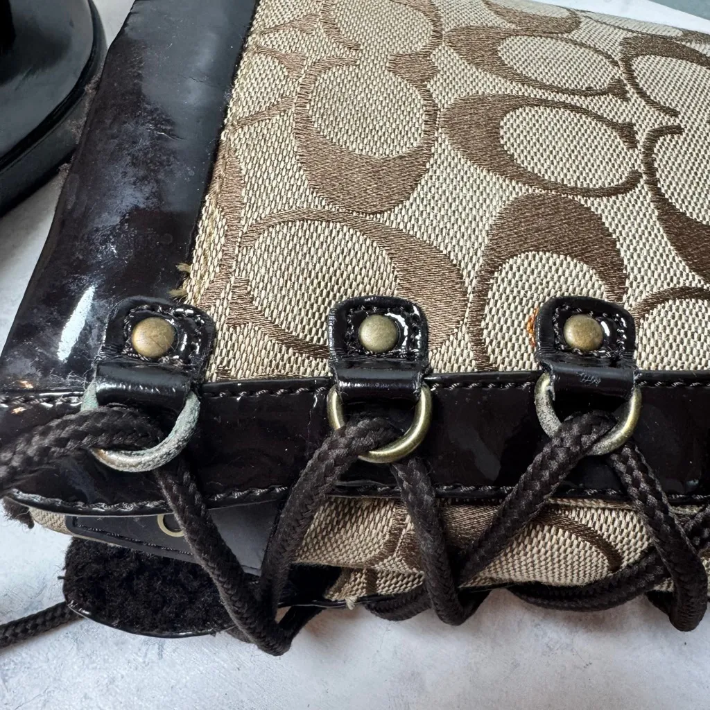 Women's Coach Peggey Winter Snow Boots Size 8 Signature Jacquard - Image 10