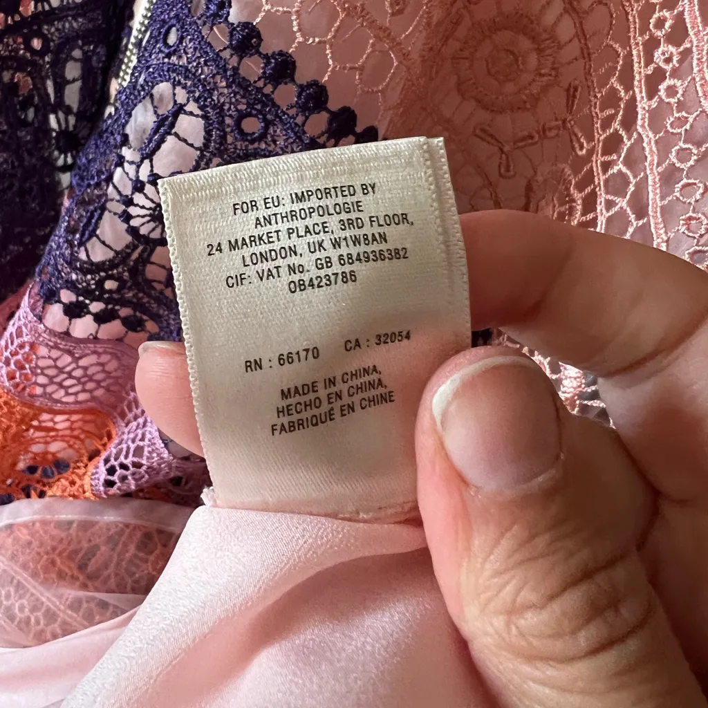 NWT Anthropologie Maeve Summer Cottage Midi Dress - Size petite 0P pink purple - Image 13