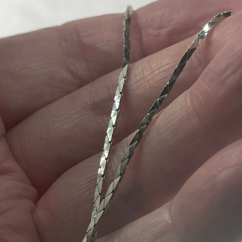 Vintage Trifari double chain silver tone bracelet. - Image 5