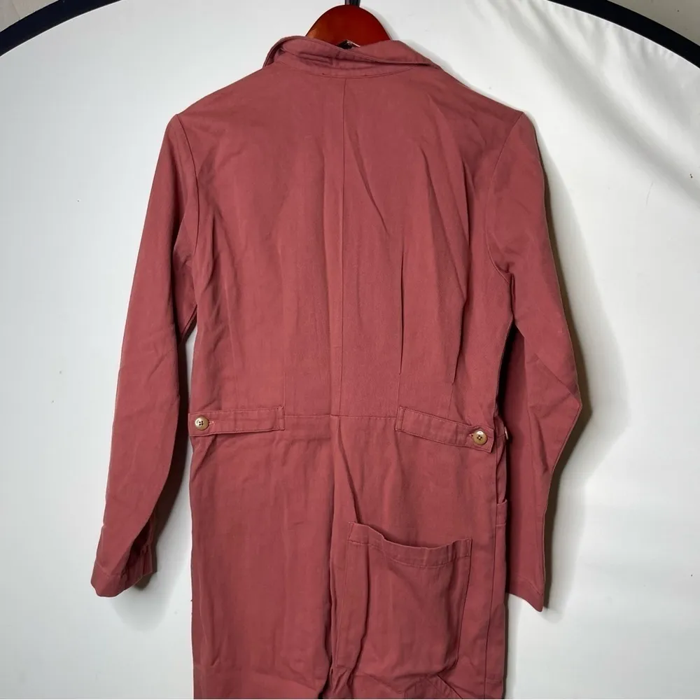 Ilana Kohn Long Sleeve Chichi Utility Coverall Jumpsuit in soft rust red sz XS - Image 9